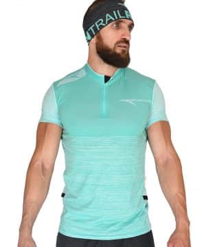 Camiseta cremallera Trail Running  #Minimal Acqua