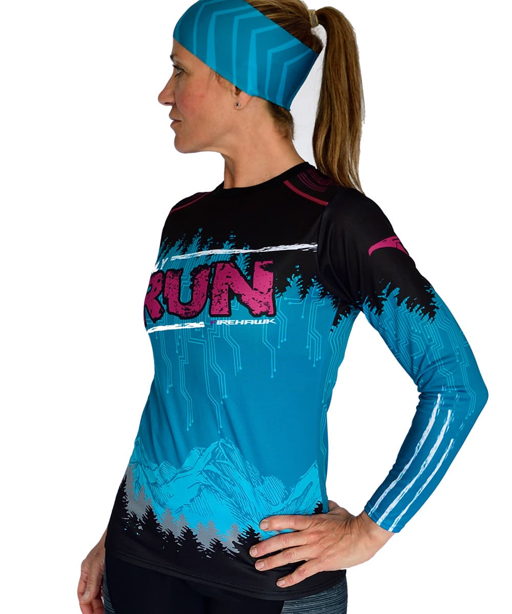 Camiseta mujer trail running Manga larga #Only Run - Imagen 3