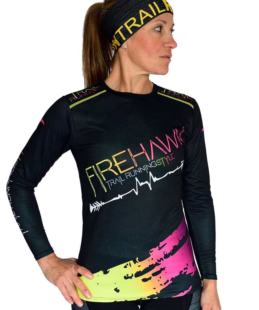 Camiseta mujer trail running Manga larga #Style