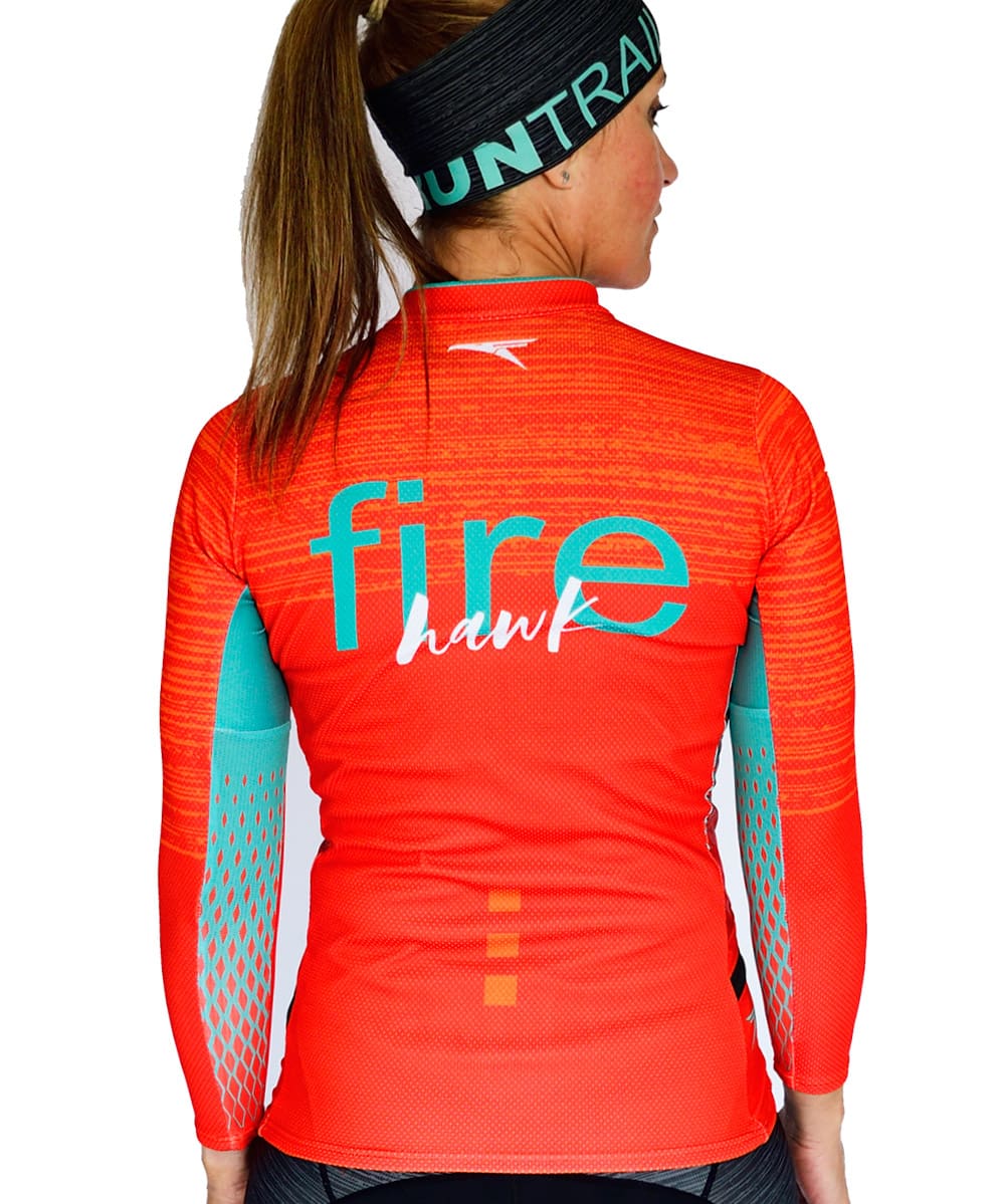 Sudadera Mujer trail running #Pure trail Orange - Imagen 5