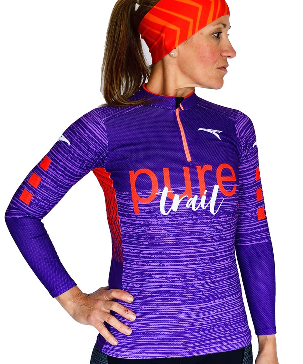 Sudadera Mujer trail running #Pure trail Purple