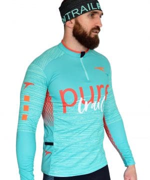 Sudadera técnica trail running  #Pure trail Acqua