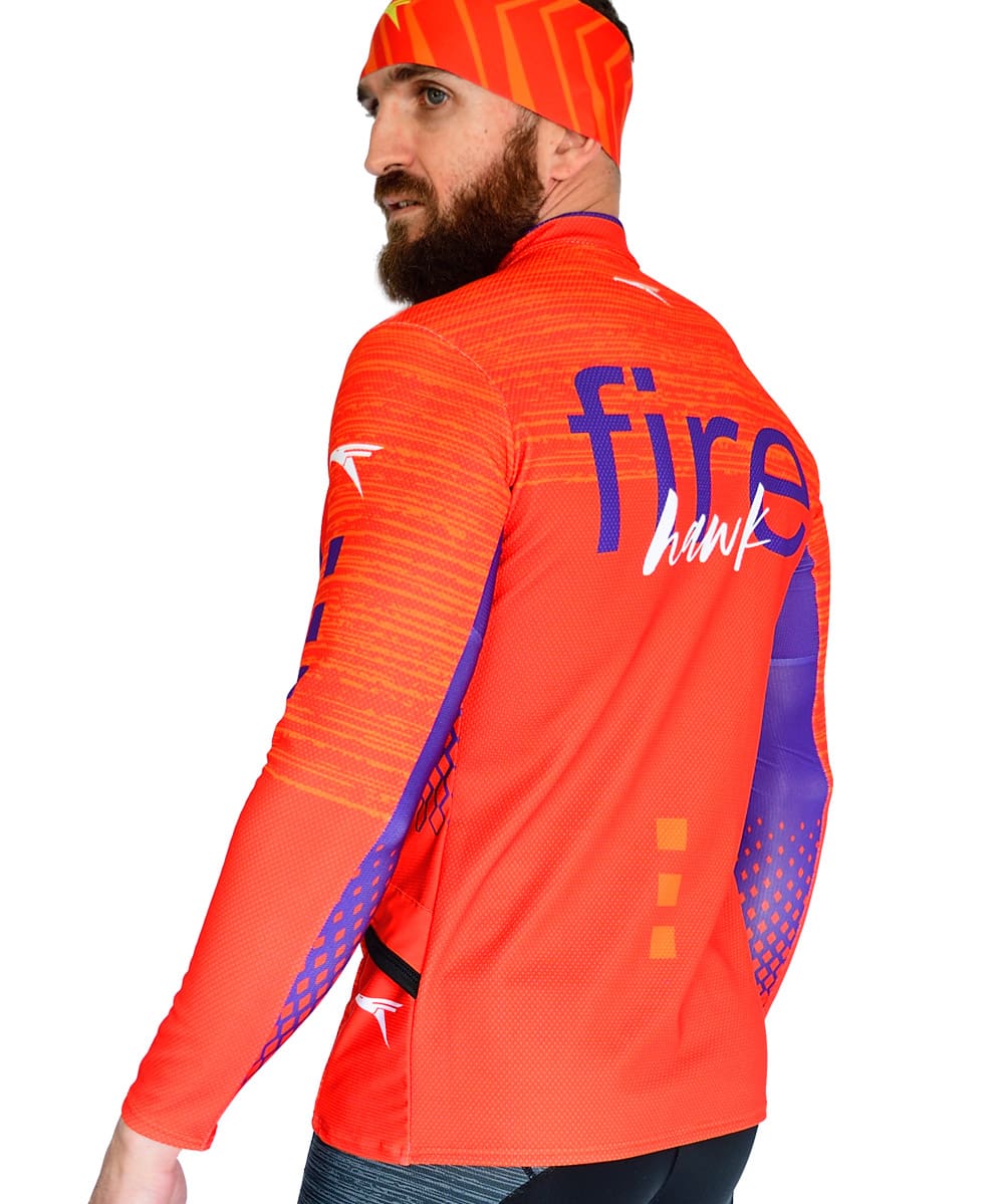 Sudadera técnica trail running #Pure trail Orange - Imagen 4