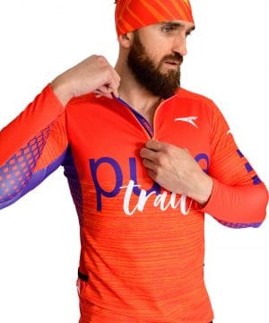 SUDADERA TÉCNICA TRAIL RUNNING MODELO PURE TRAIL ORANGE