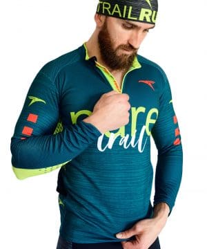 SUDADERA TÉCNICA TRAIL RUNNING MODELO PURE TRAIL PETROL