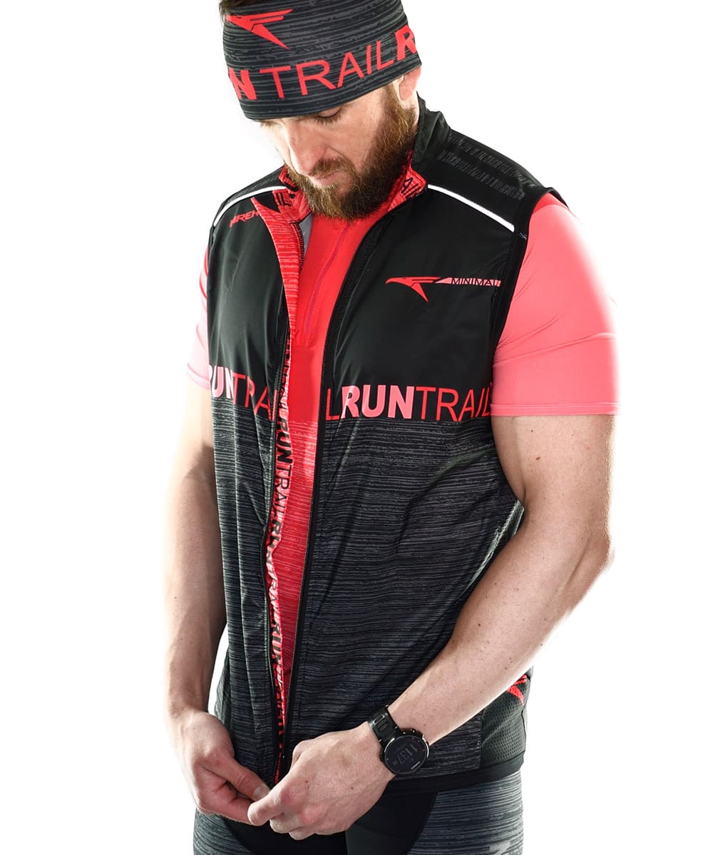 Chaleco cortavientos #Minimal Coral