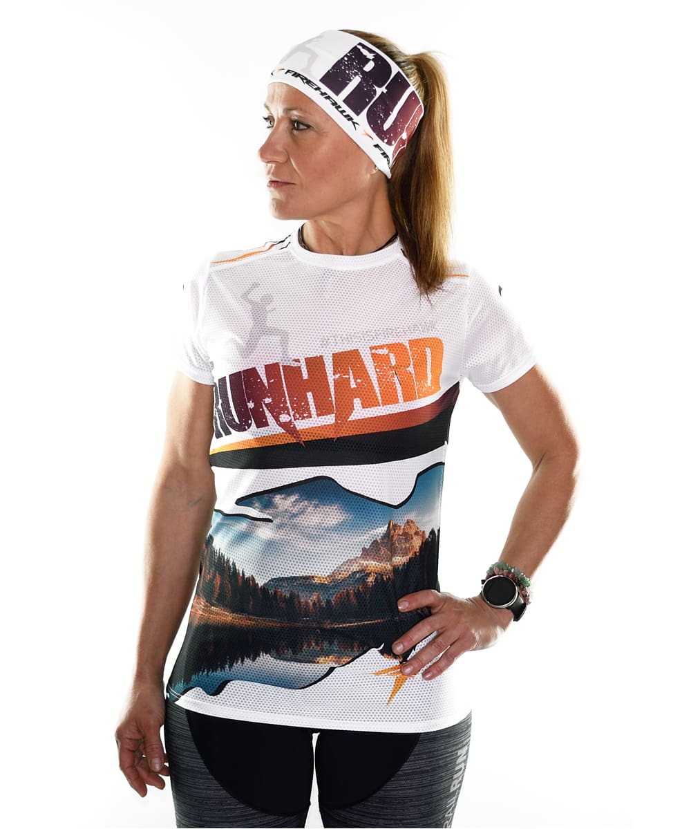 Camiseta Trail Running Mujer # Run Hard Brown - Imagen 4