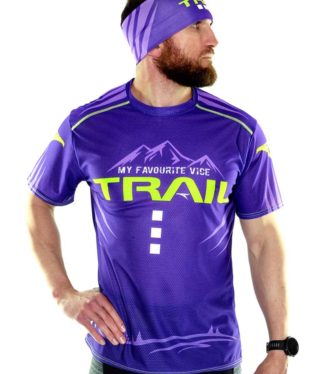 Camiseta Trail Running Hombre # Trail Vice Violet - Imagen 6