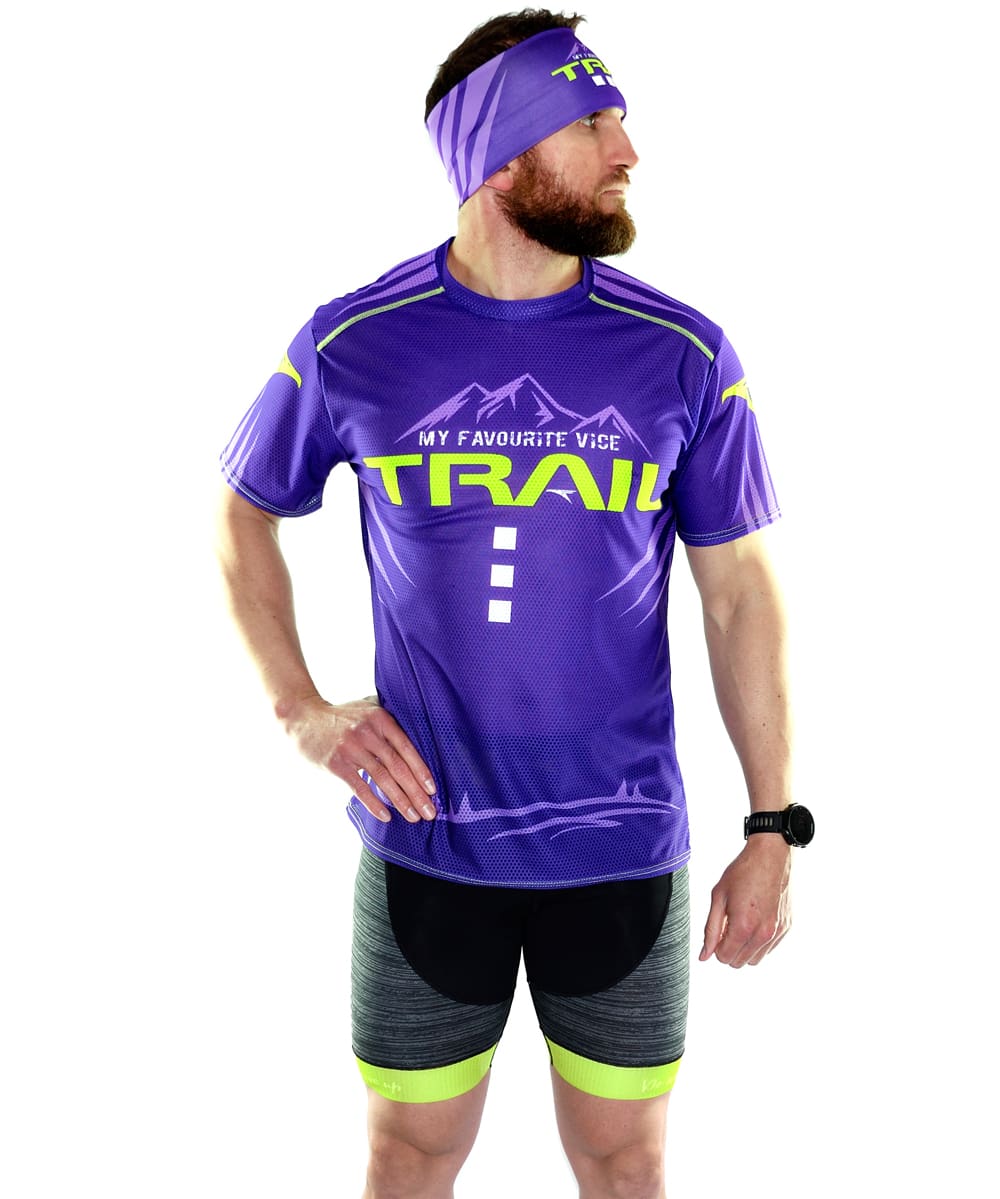 Camiseta Trail Running Hombre # Trail Vice Violet - Imagen 5