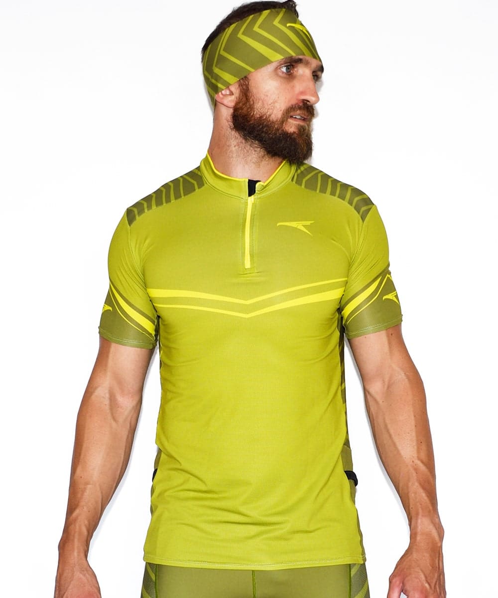 Camiseta cremallera Trail Running  #Midi Grass