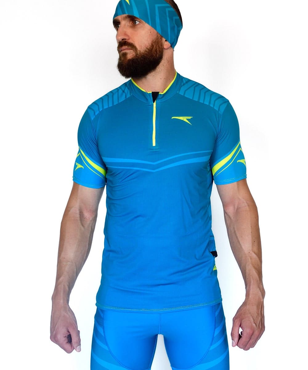 Camiseta cremallera Trail Running  #Midi Sky