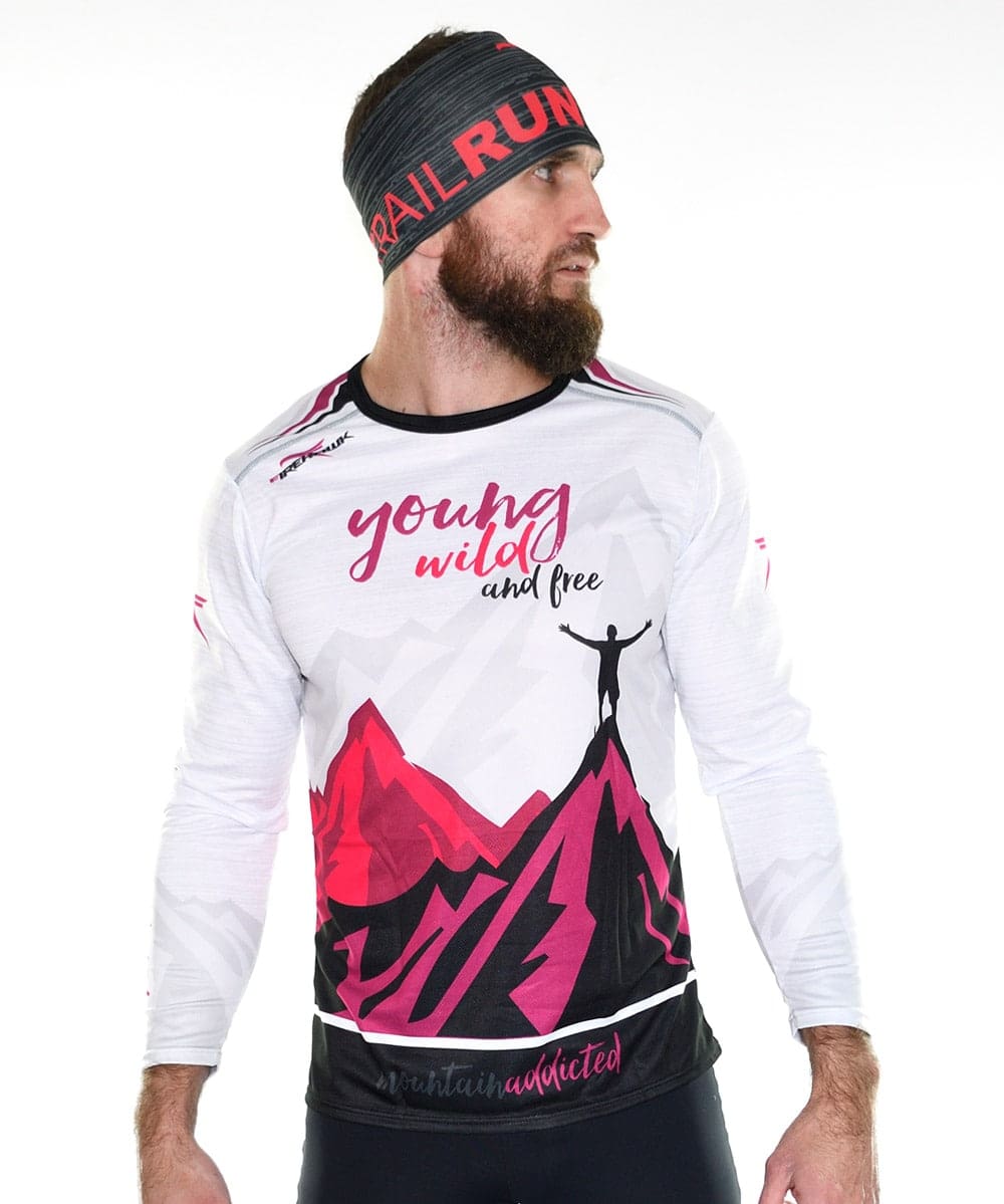 Camiseta hombre trail running Manga larga #YOUNG