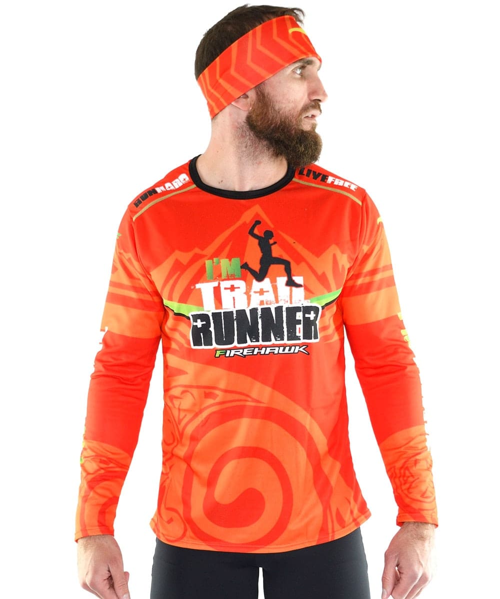 Camiseta hombre trail running Manga larga #I'M TRAIL