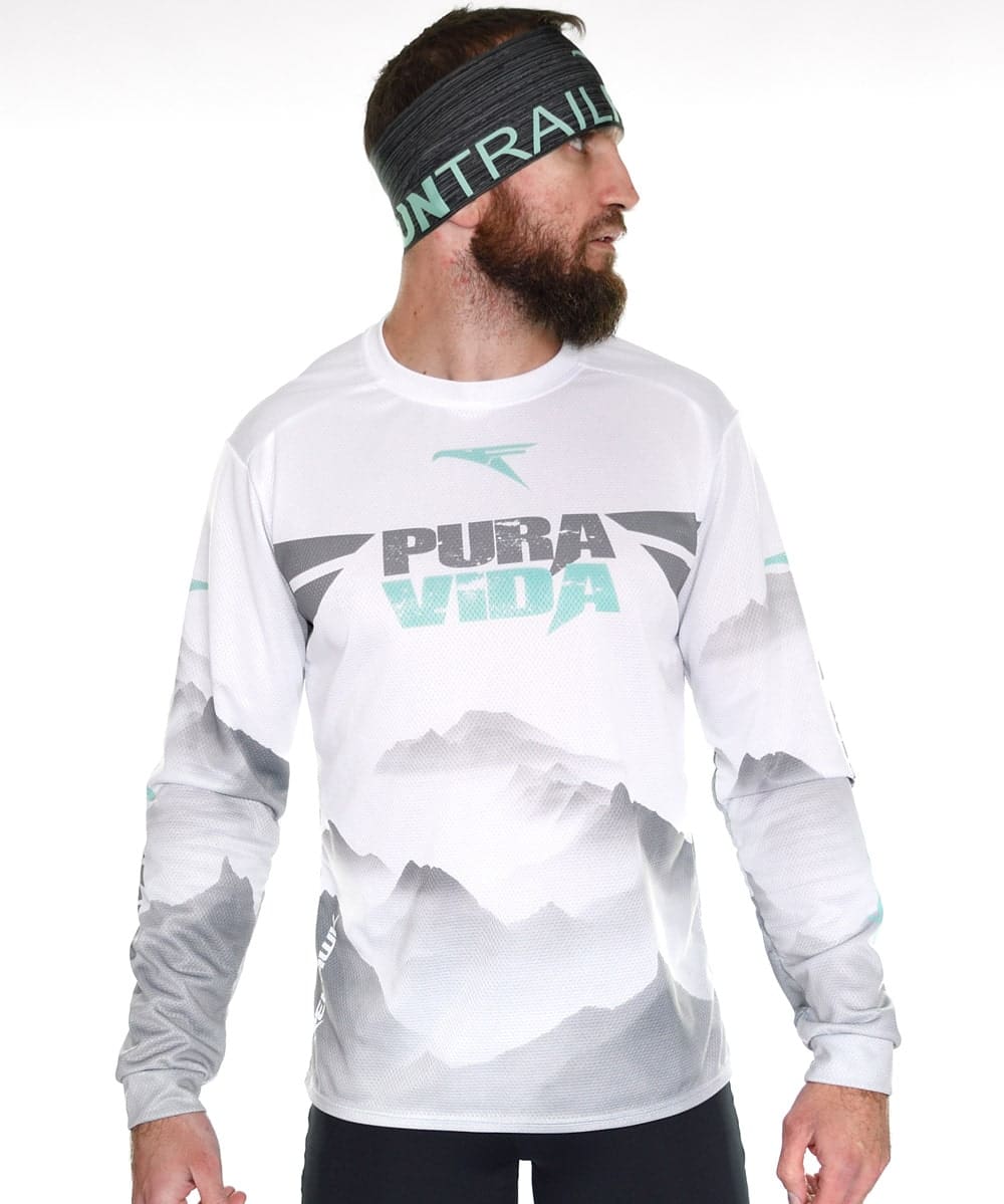 Camiseta hombre trail running Manga larga #PURA VIDA