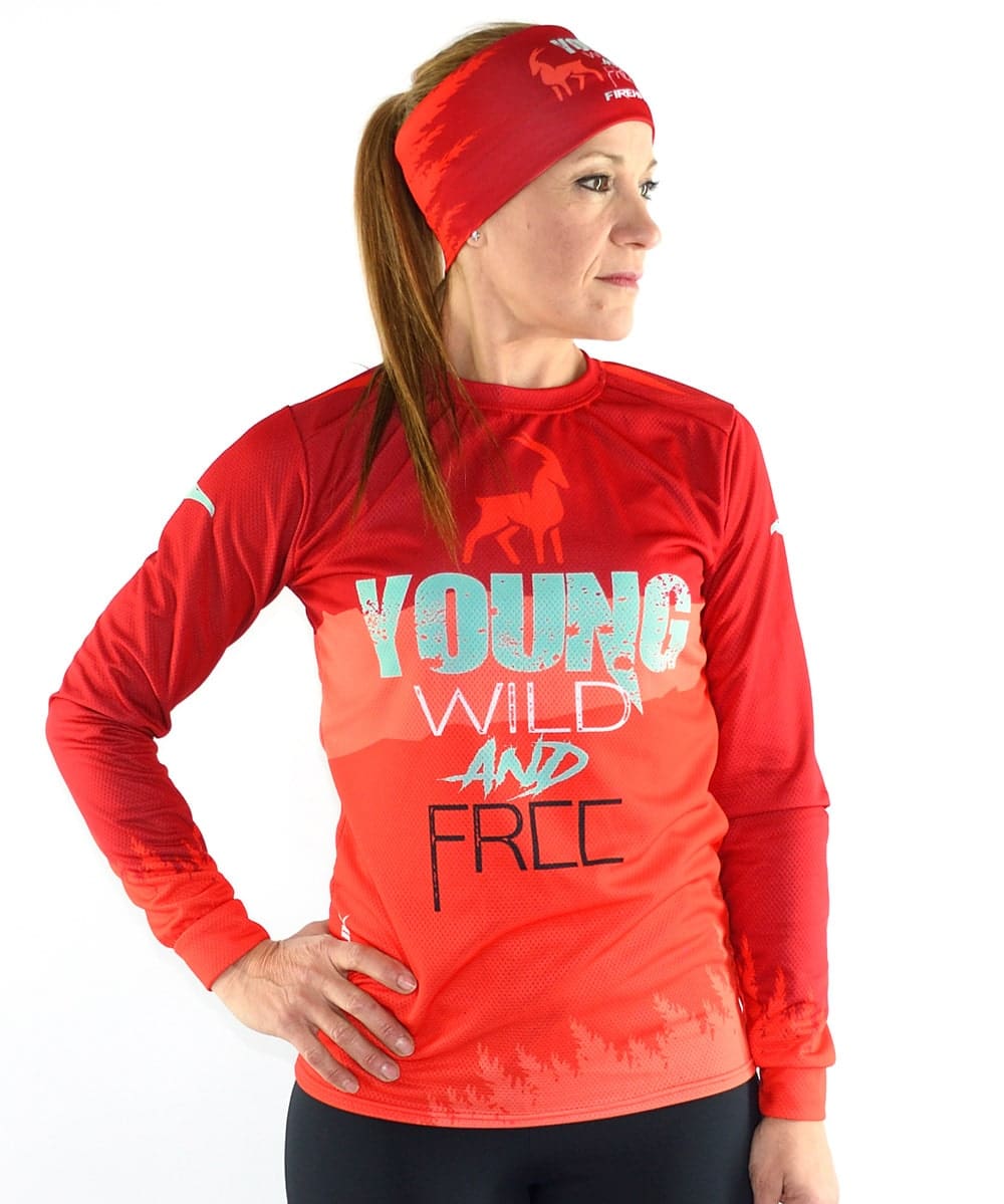 Camiseta mujer M larga #YOUNG, WILD, FREE