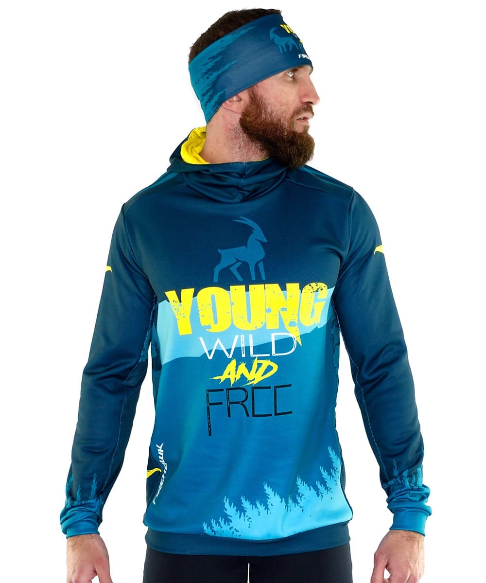 Sudadera Capucha Buzo Hombre #YOUNG, WILD AND FREE