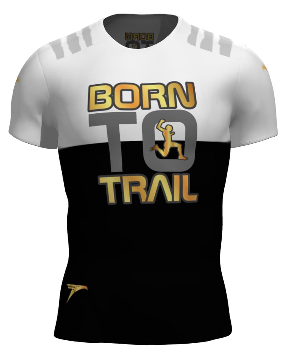 Camiseta Trail Running Unisex #BORN TO TRAIL BLACK