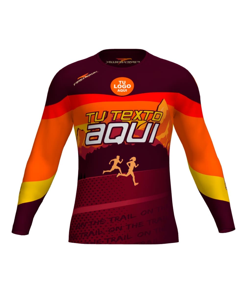 Camiseta M.Larga Trail Running Personalizada # Diseño 37